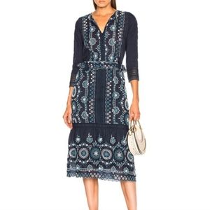 Sea NY Sofie Cotton Dress Blue size 6